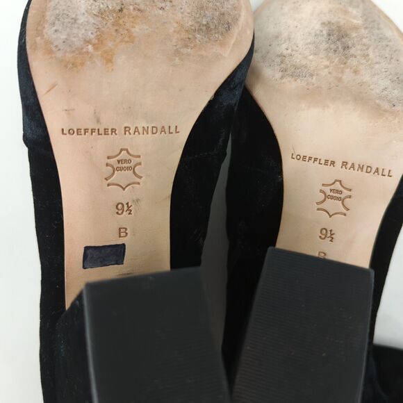 LOEFFLER RANDALL Women 9.5 B Isla Ankle Booties Boots Black Velvet Pointed Toe - Picture 9 of 9